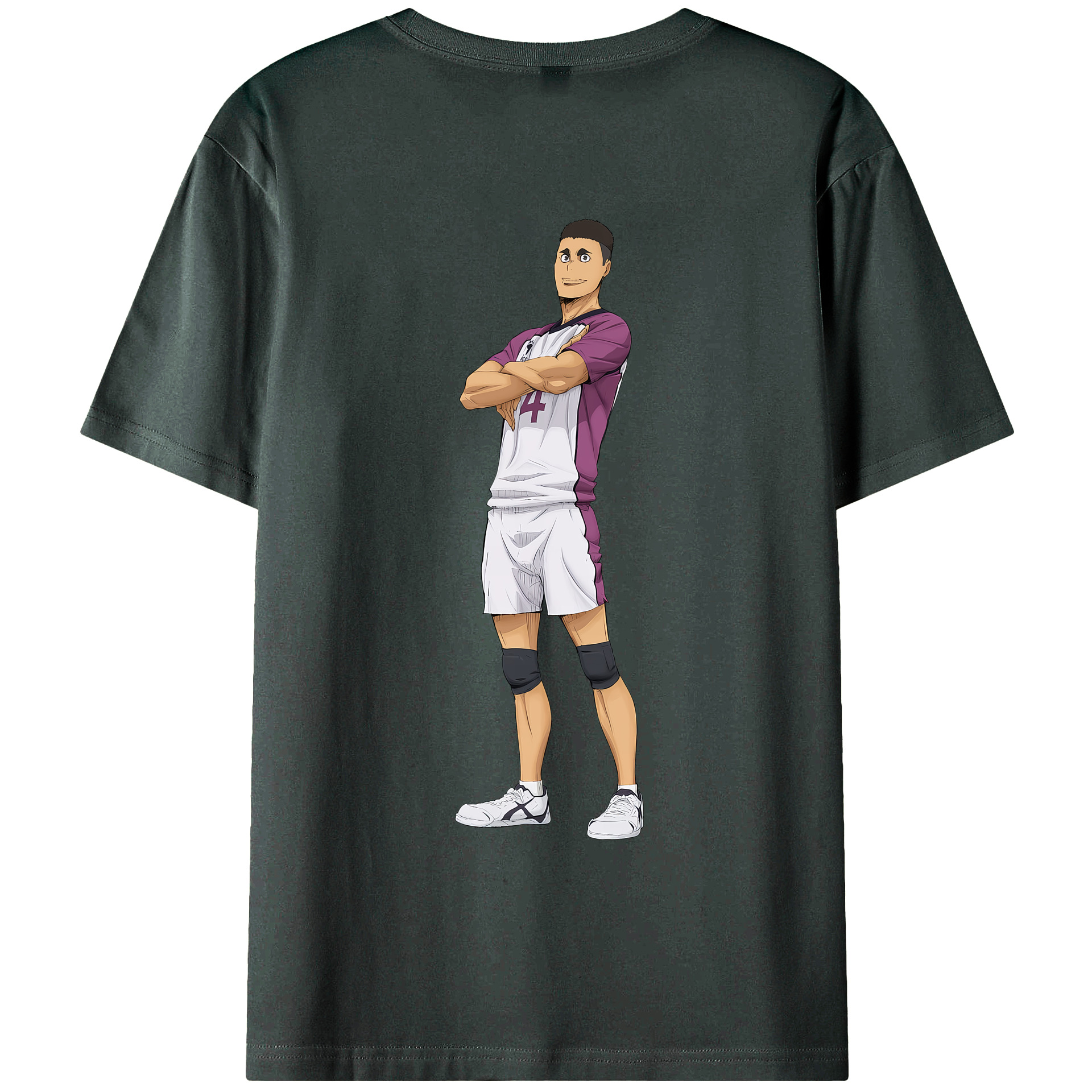 （画像用） ハイキュー!! Haikyu!! 綿100％ メンズ半袖Tシャツ（バックプリント） 通気性